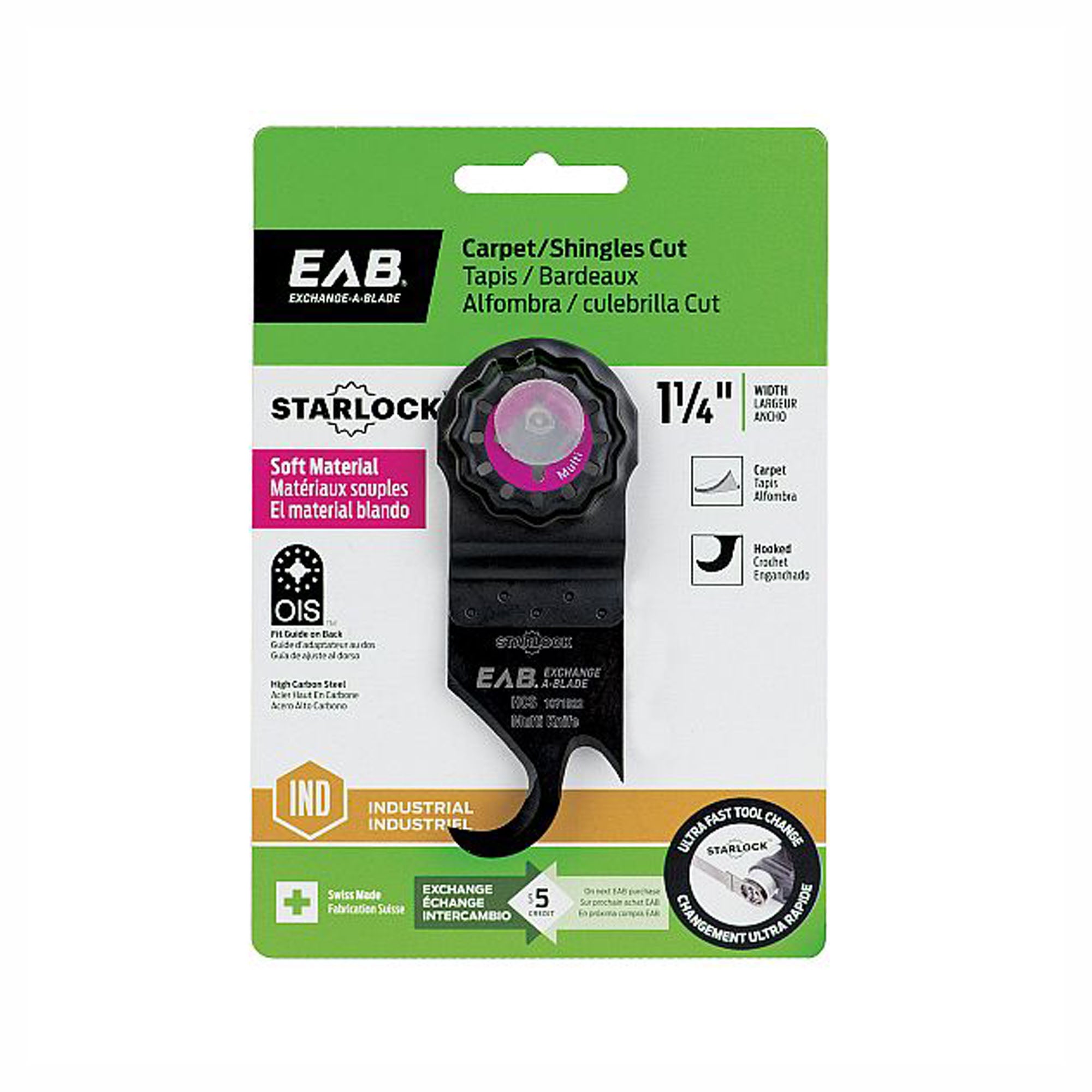 Lame de scie oscillante, HCS pour tapis & bardeaux, 1-1/4''