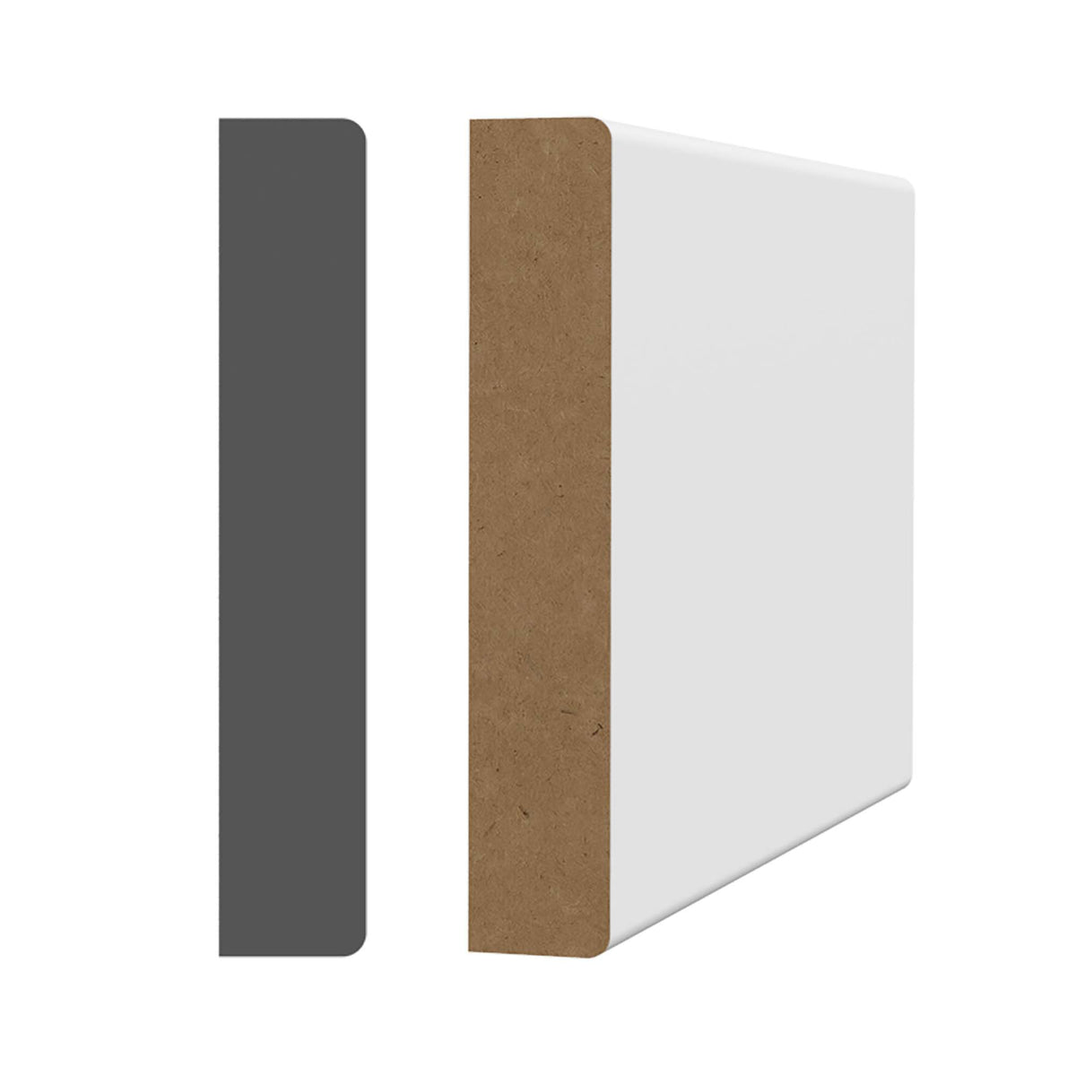 Cadrage en MDF avec apprêt blanc 3/8&#39;&#39;x2-1/8&#39;&#39;x7&#39; 