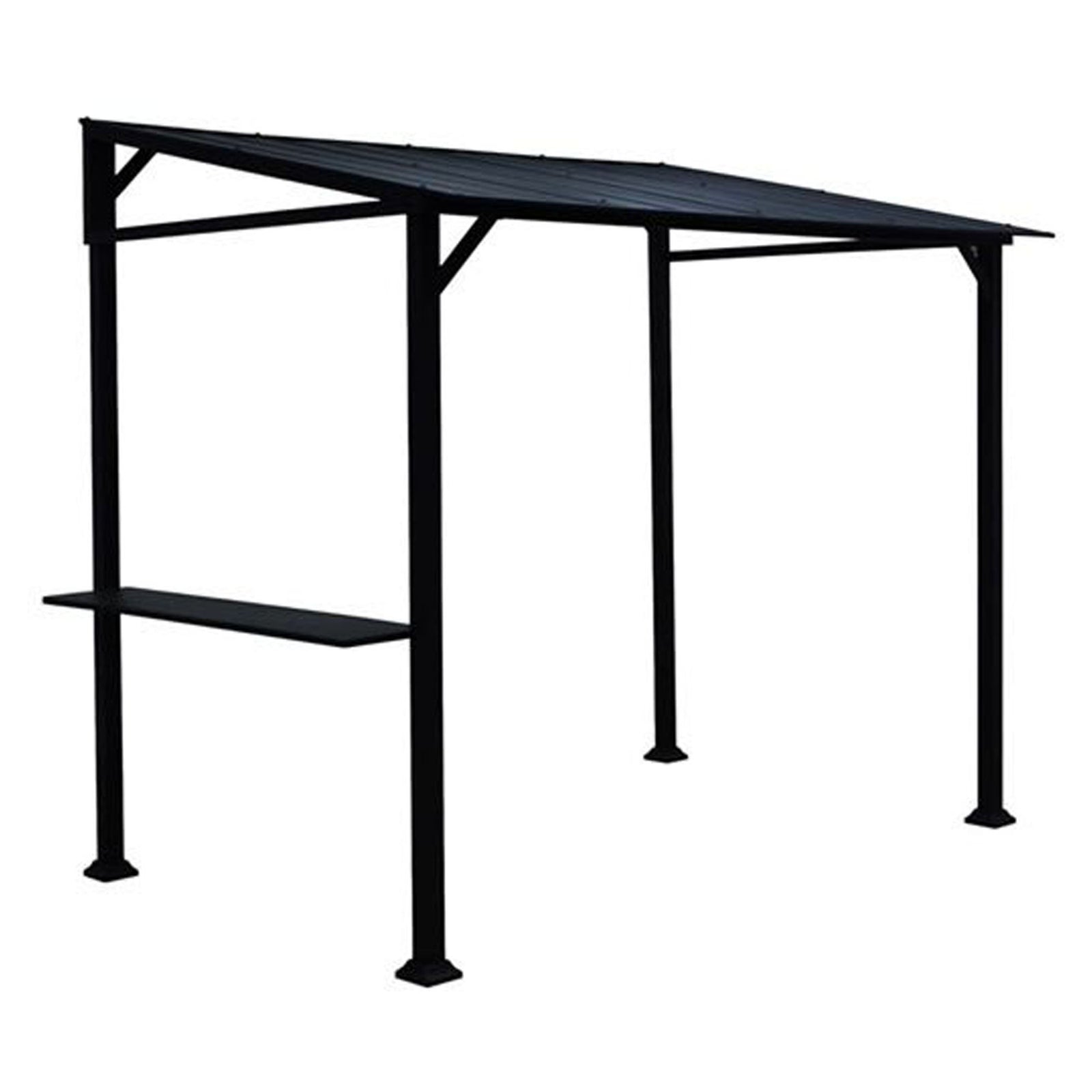 Abri pour BBQ, avec tablette, en aluminium, 5' x 8'
