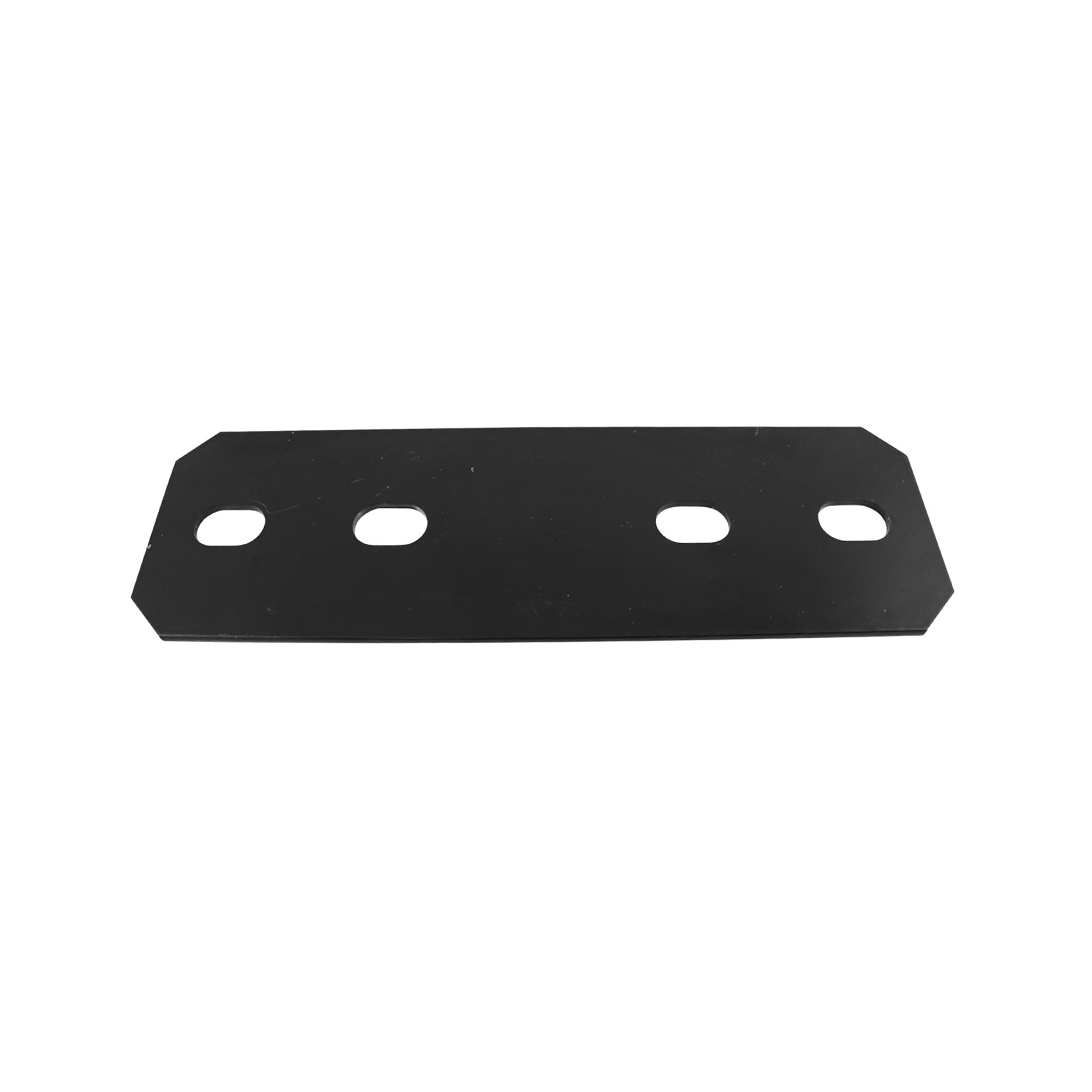 Plaque noire de fixation partiellement réglable avec quatre trous alignés, 9-1/2''