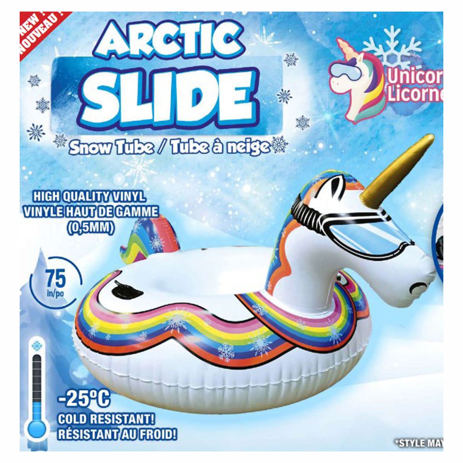 Tube à neige gonflable, Licorne 