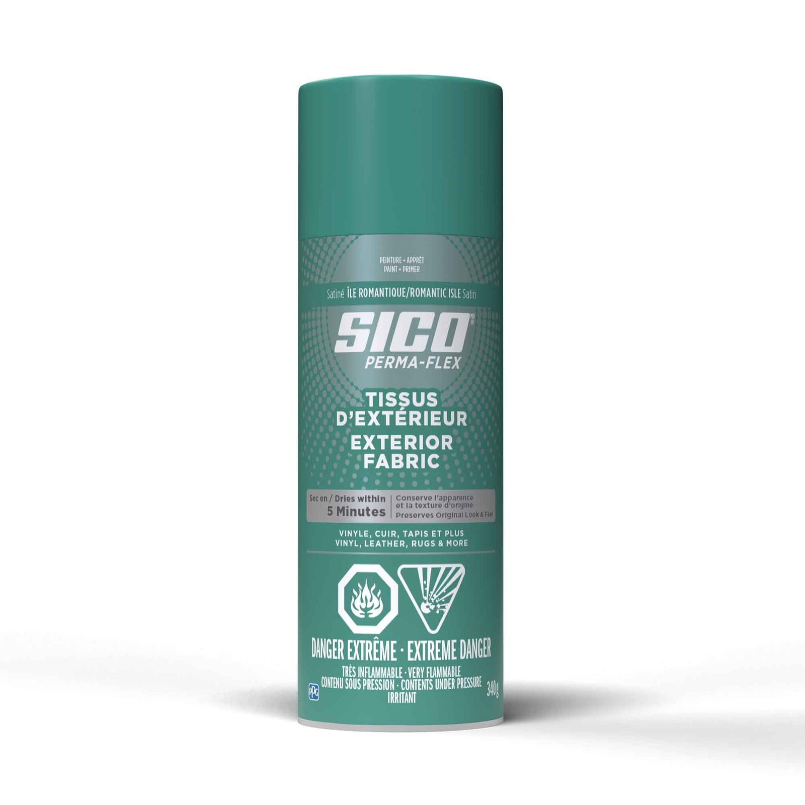 Peinture Aérosol Perma-flex, Ile romantique satinée, 340 ml