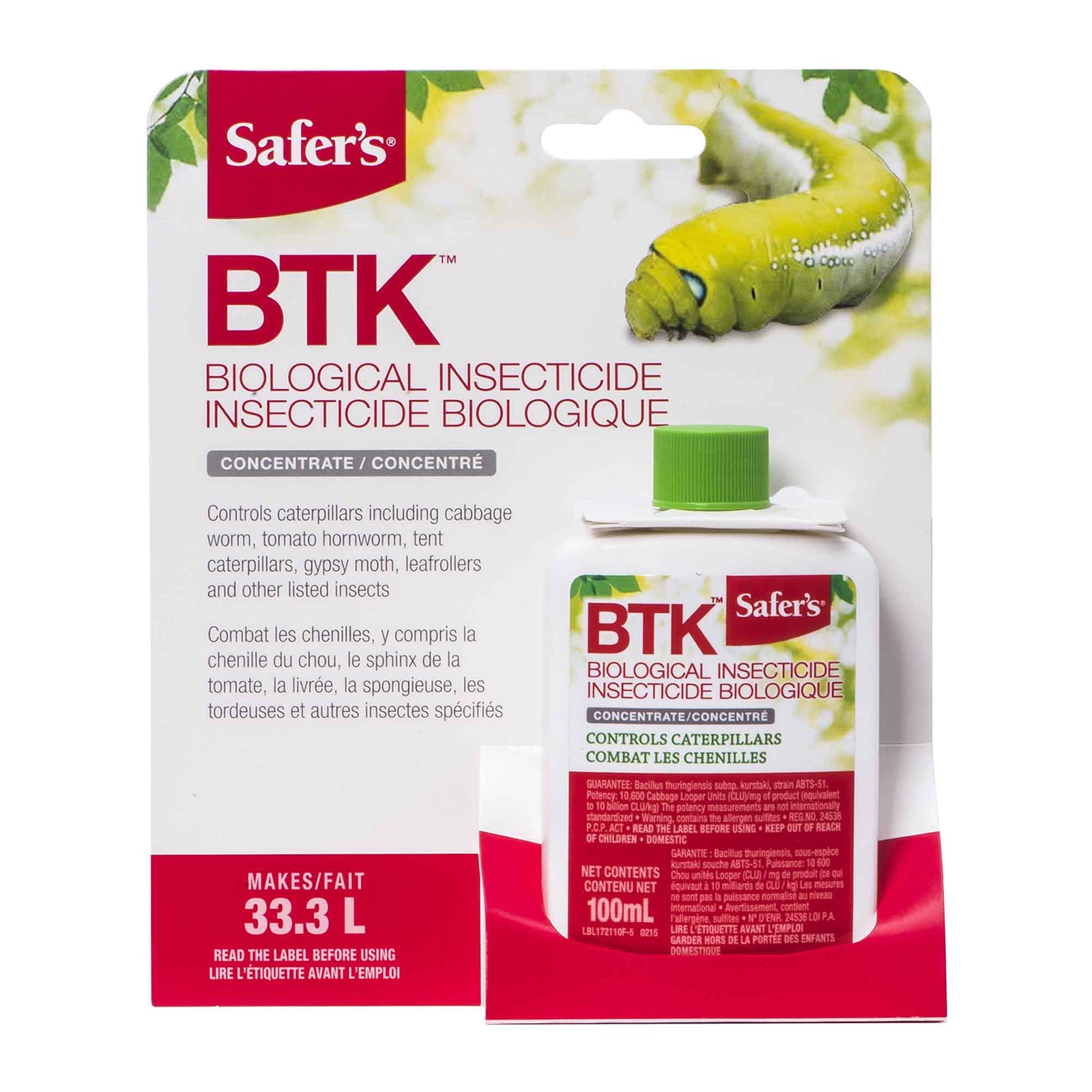 Insecticide biologique concentré ''BTK'', 100 ml
