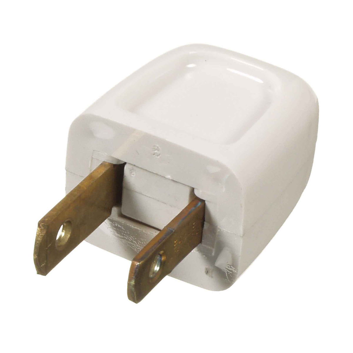 Fiche polarisée blanche de 15 A et 125 V