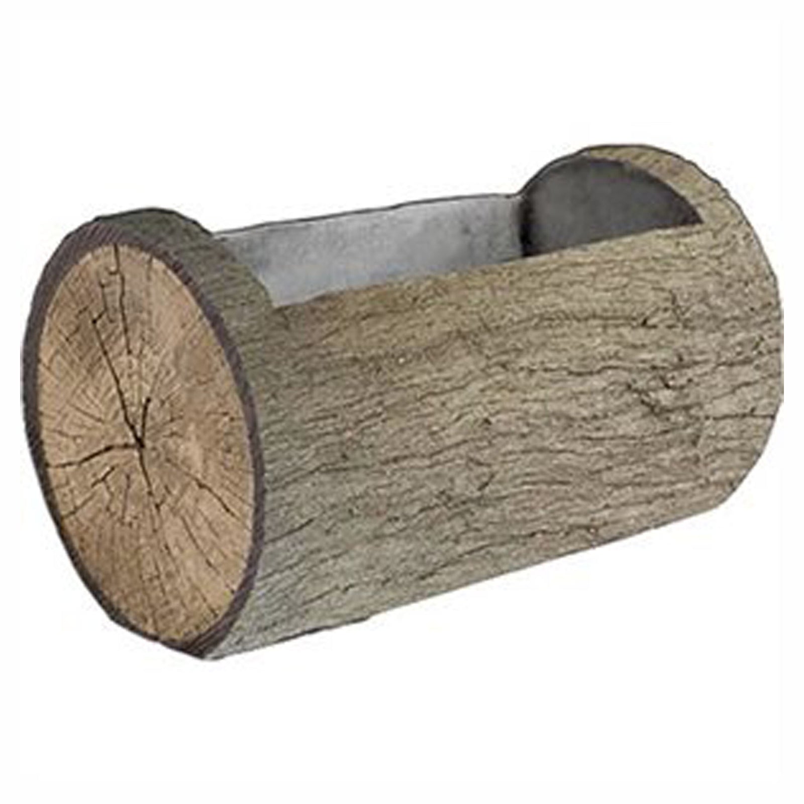 Pot à fleur, buche horizontale, 11''