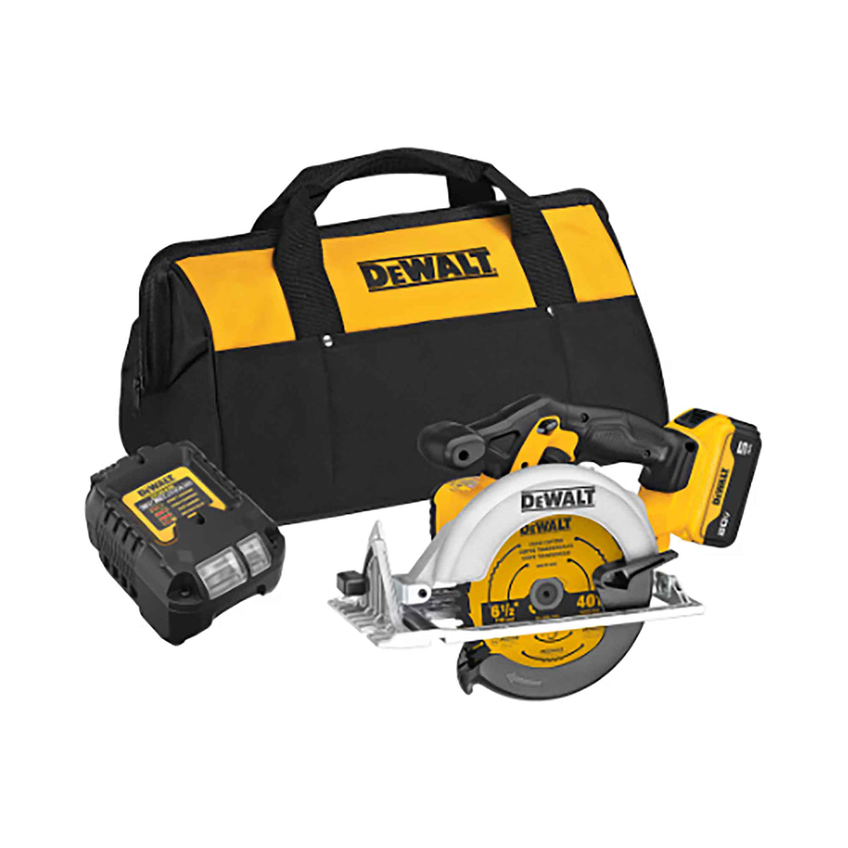 Ensemble de scie circulaire, sans fil, 6-1/2'', 20 volt