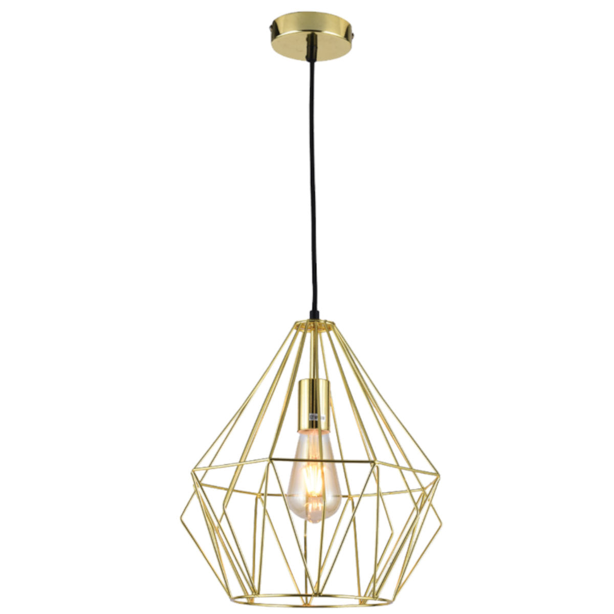 Luminaire Suspendu Sterling, 1 Lumiere, Or