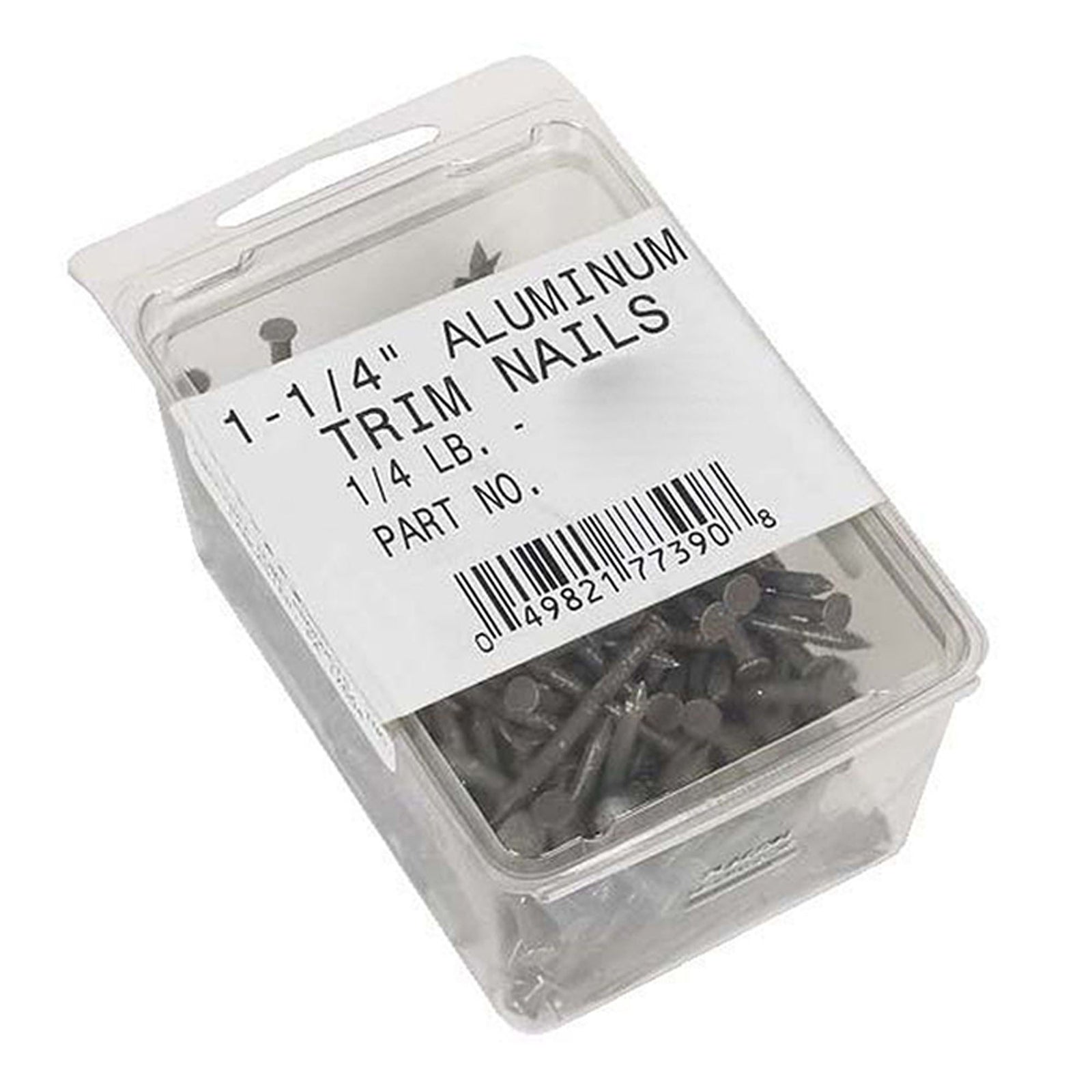 Clou en aluminium, noir, 1-1/4'', 75 gr