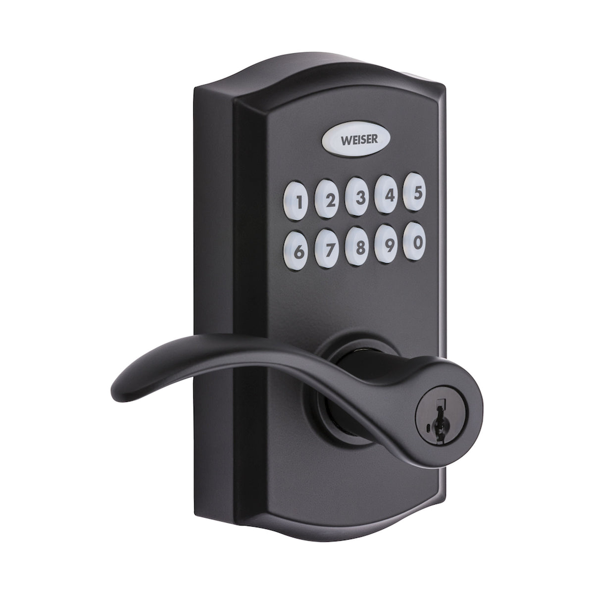 Levier électronique Smartcode avec clavier, noir mat