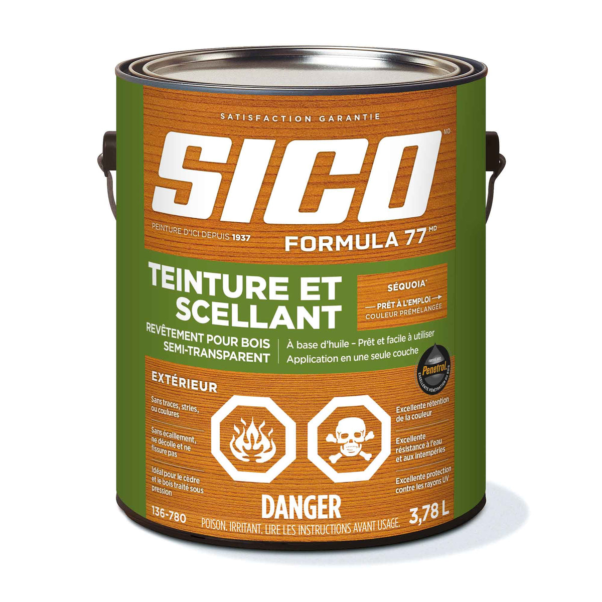Teinture extérieure Formula 77,Séquoia, 3,78 litres