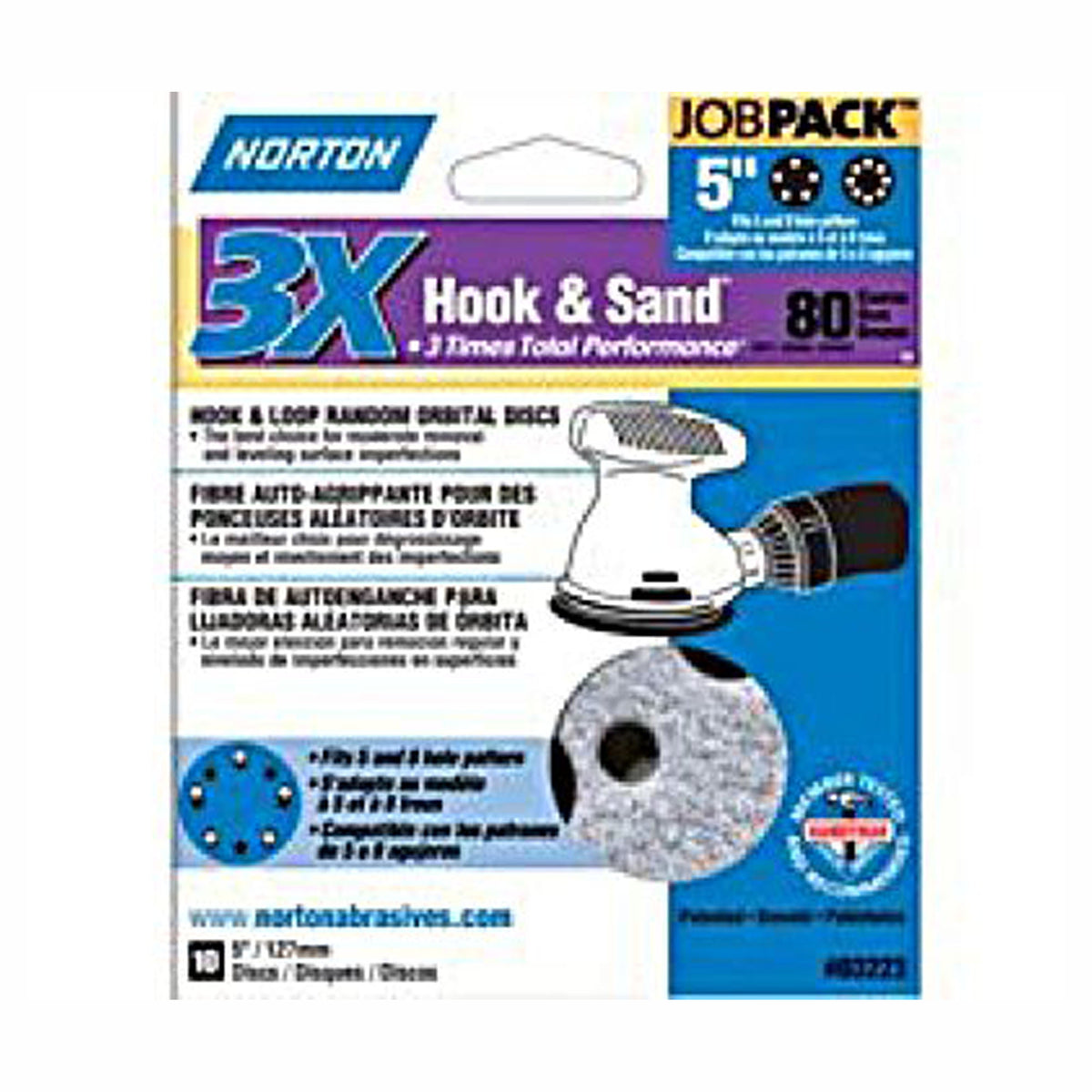 Disque de ponçage multiair cyclonic, H/L, 5'', 60 gr 