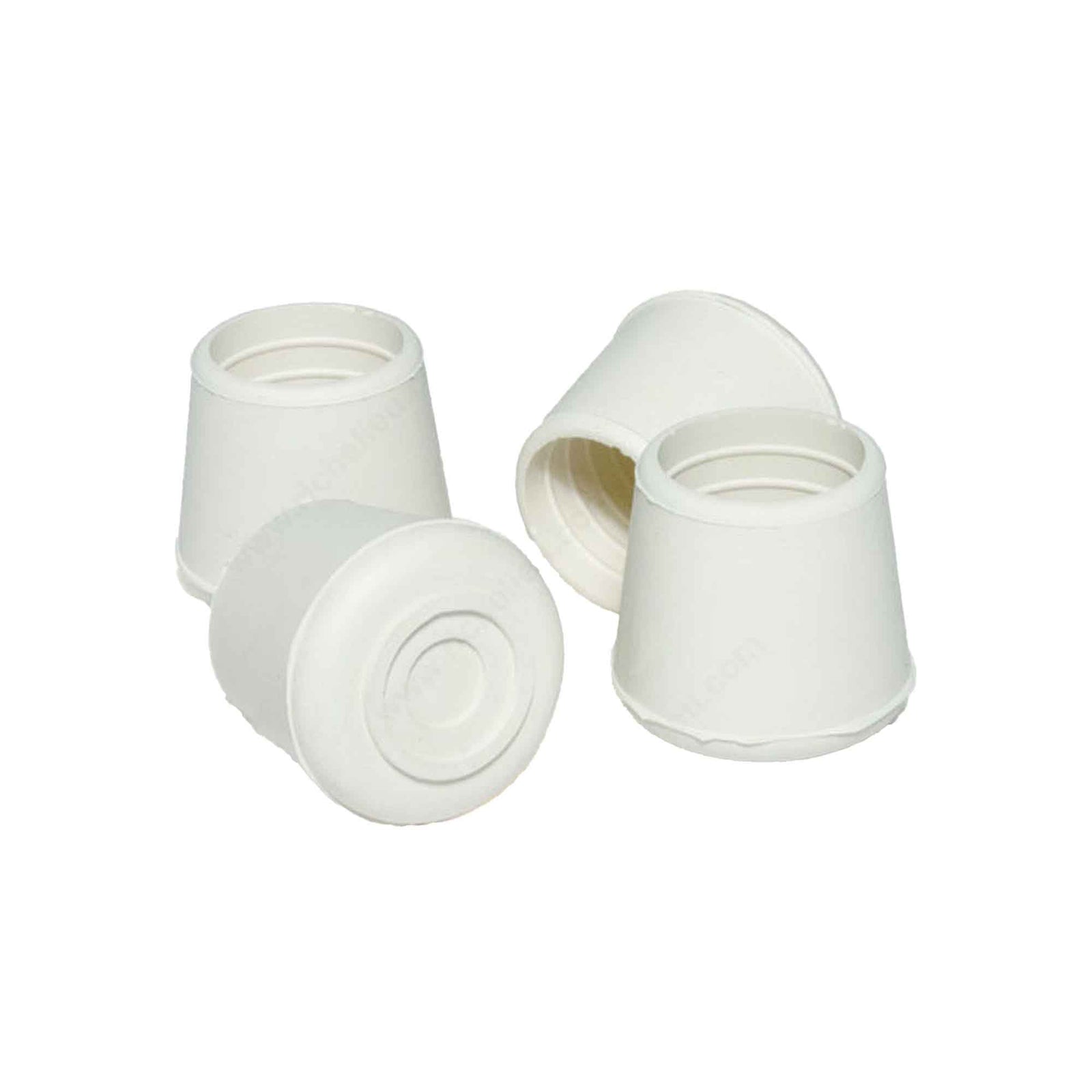 Embout de caoutchouc rond, blanc, 7/8'' (emballage de 4)