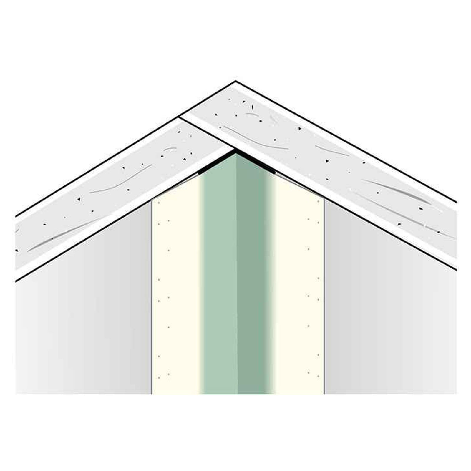 Coin intérieur pour gypse, 90 degré, métal et papier, 8'