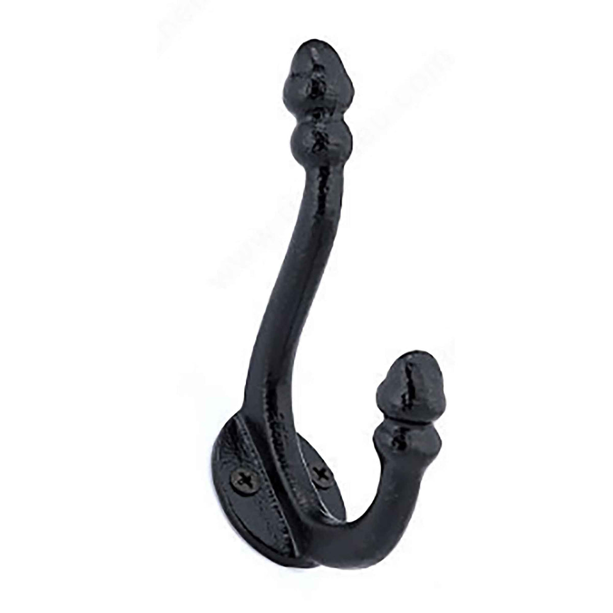 Crochet classique double en fer forgé, 3''