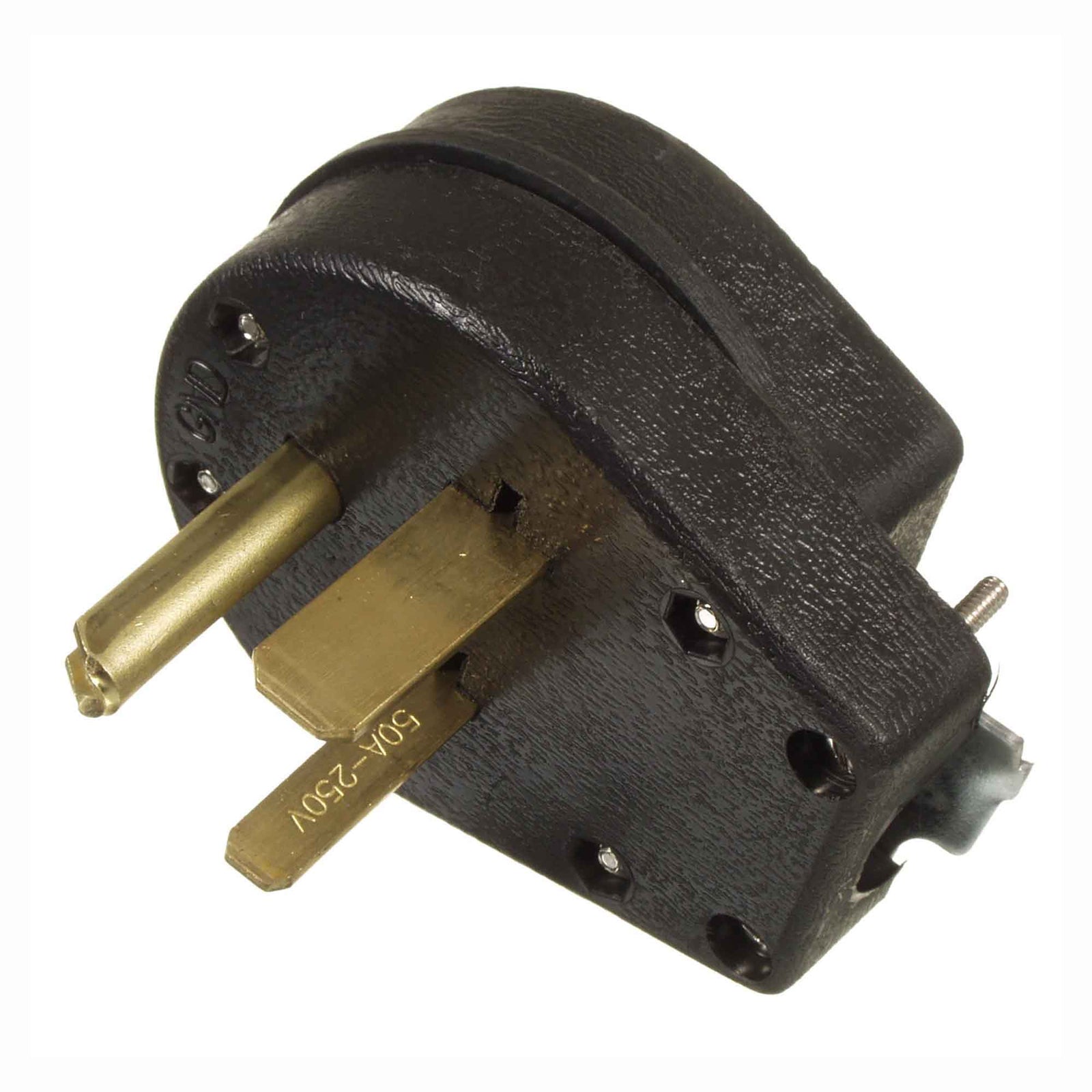 Fiche d’angle de 30-50 A / 250 V de qualité commerciale, noir