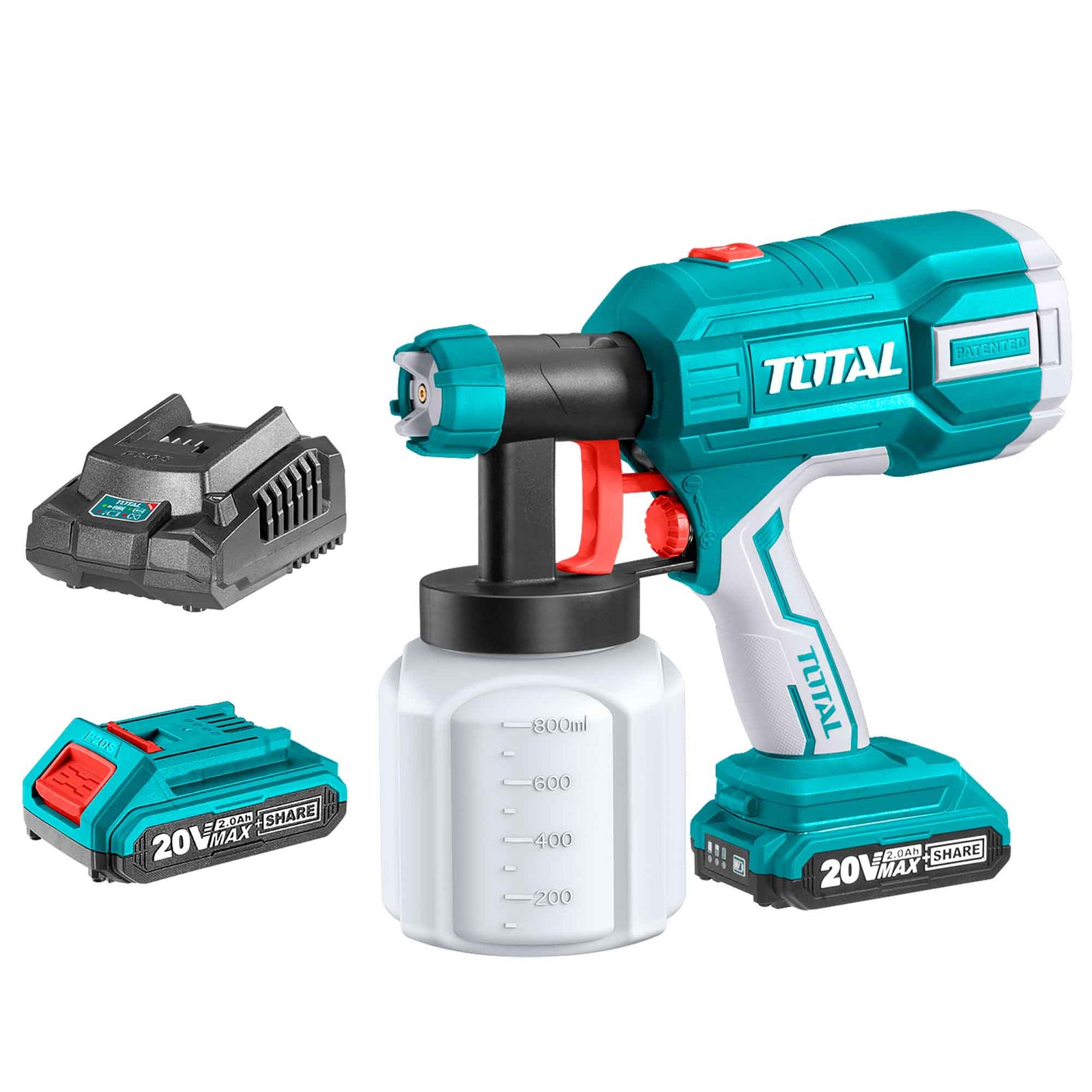 Ensemble de fusils à peinture, à batterie, 20 Volts