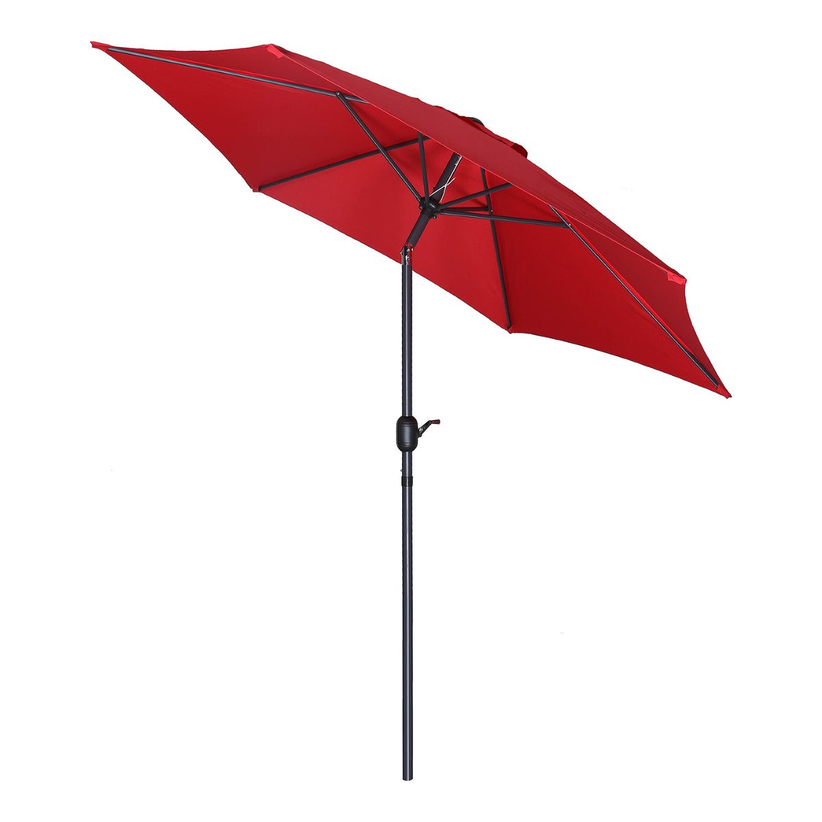 Parasol du marché inclinable de 9', rouge