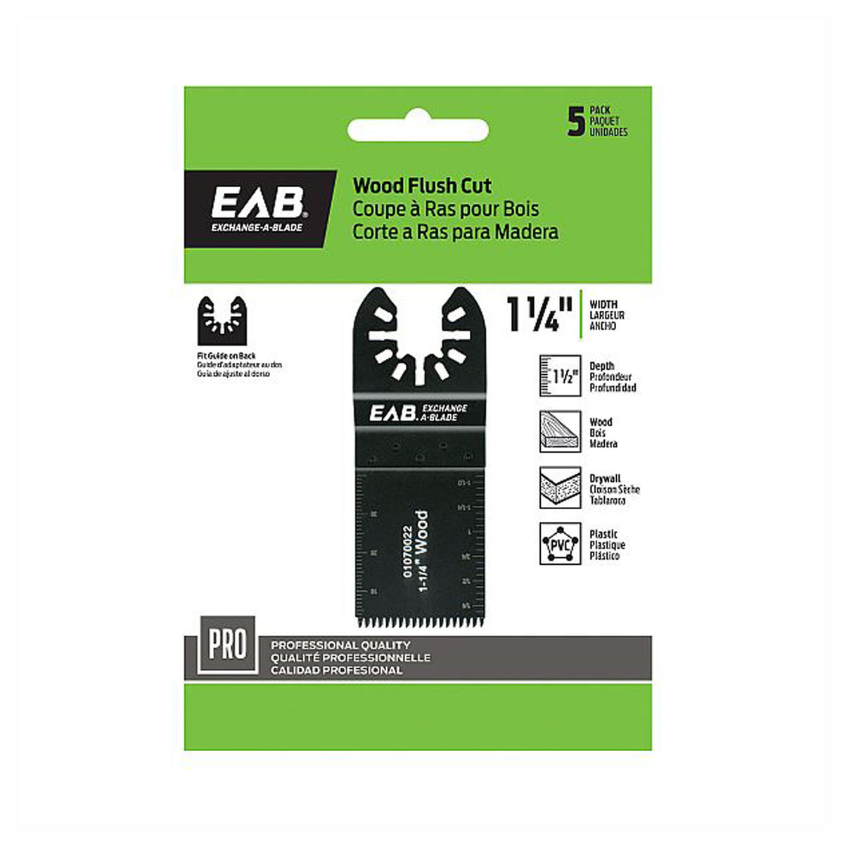 Lame de scie oscillante pour le bois, 1-1/4'' (emballage de 5)