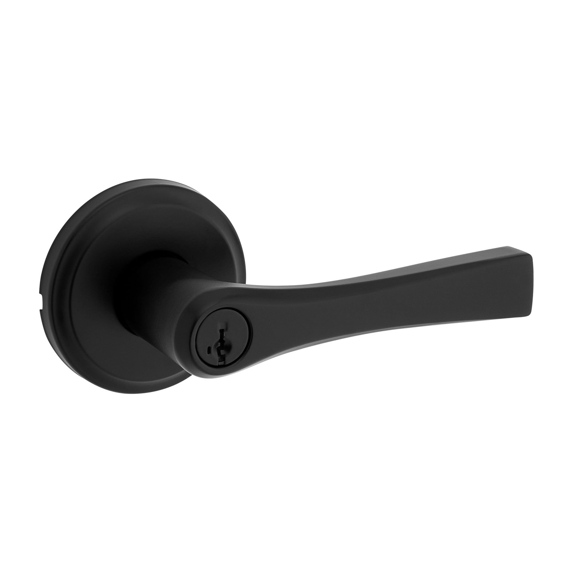 Levier d'entrée Round Katella, noir mat