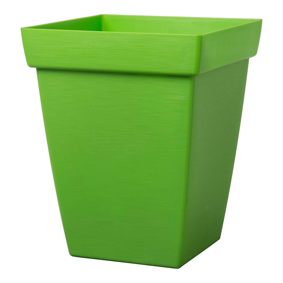 Jardinière Bamboo carrée et verte, 13&#39;&#39; x 13&#39;&#39; x 16,31&#39;&#39;