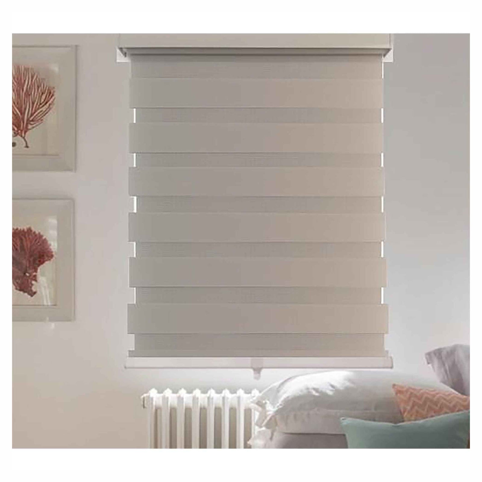 Store alternée, sans cordon, gris, 24'' x 84''
