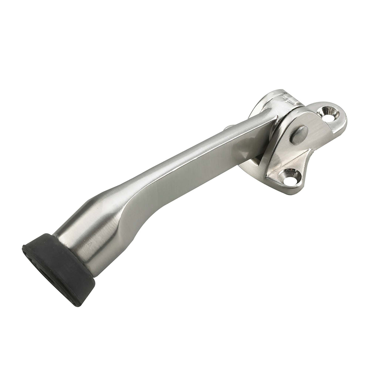 Butoir de porte rabattable nickel brossé, 5&#39;&#39;