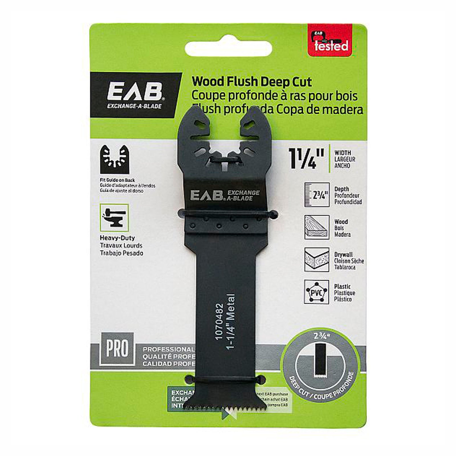 Lame de scie oscillante, coupe profonde pour le bois, 1-1/4'' x 2-3/4''