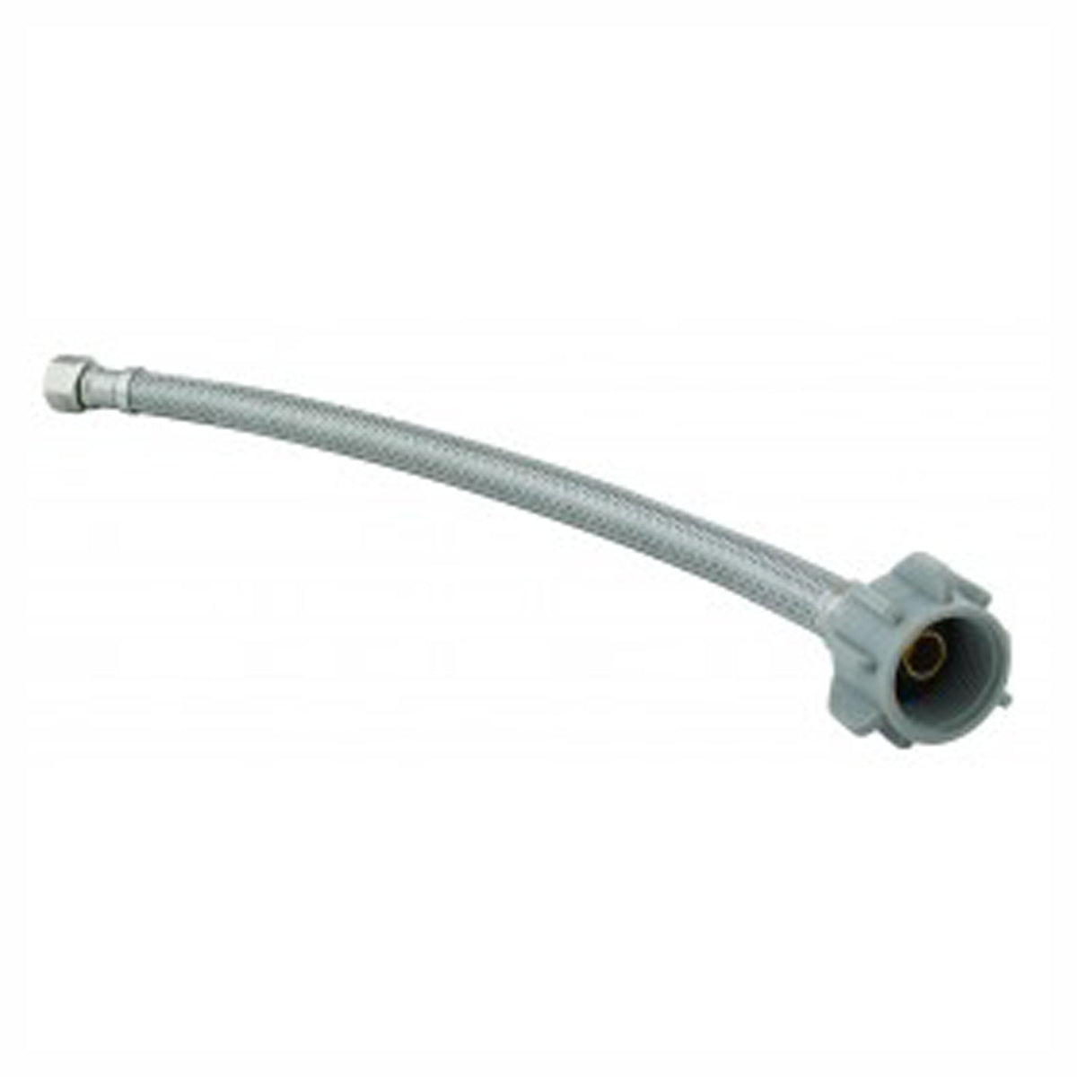 Tuyau d'alimentation, tressé, acier inoxydable, toilette, 3/8'' COMP x 7/8'' FEM x 12''