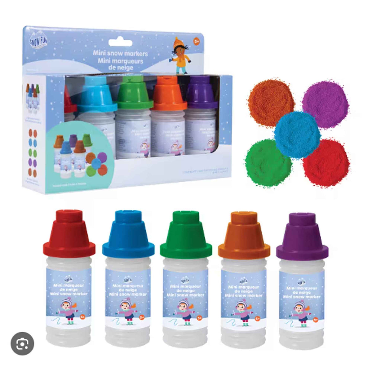Mini marqueur à neige, 5 couleurs