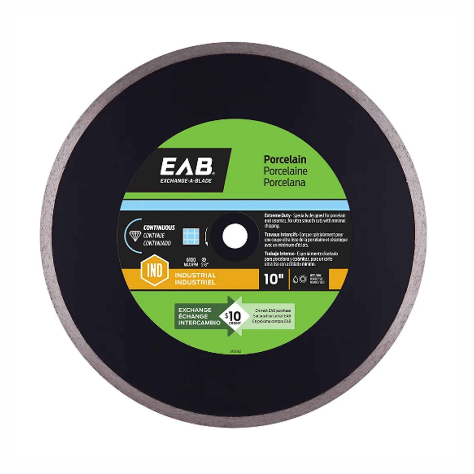 Lame diamantée continue pour porcelaine 10'' série bronze