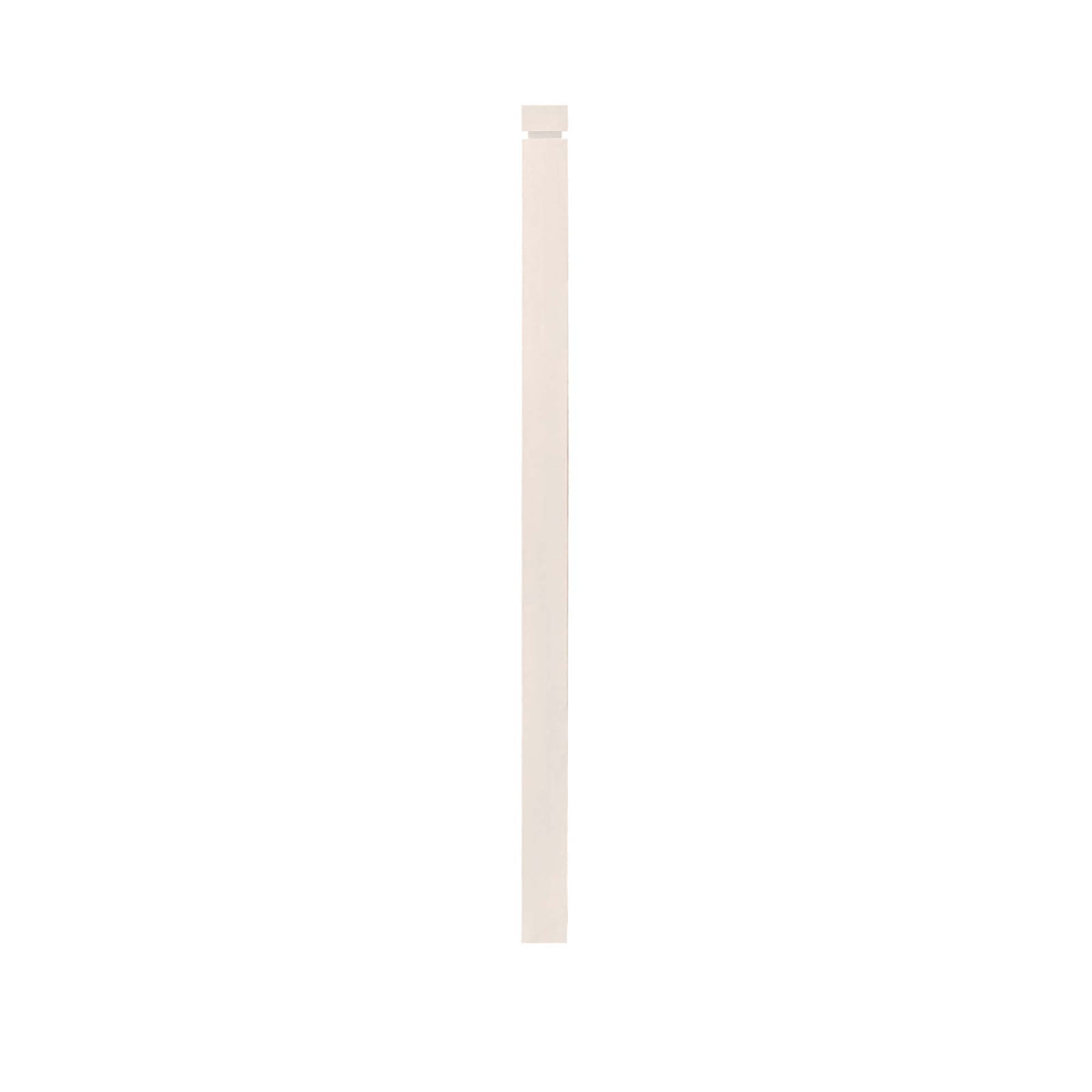 Poteau carré et laqué blanc 44''
