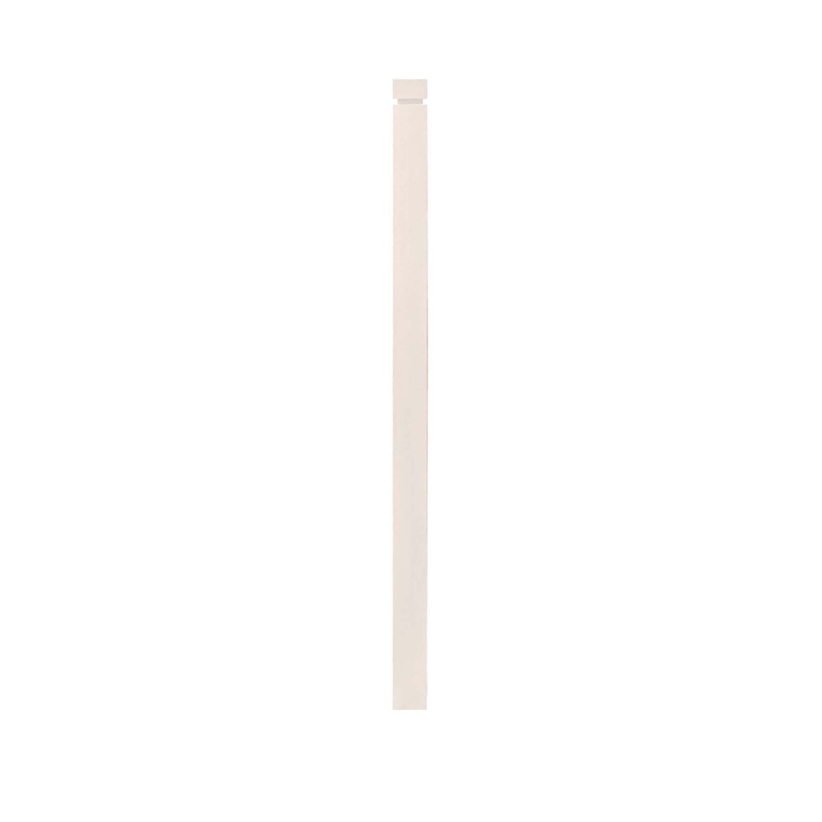 Poteau carré et laqué blanc 44''