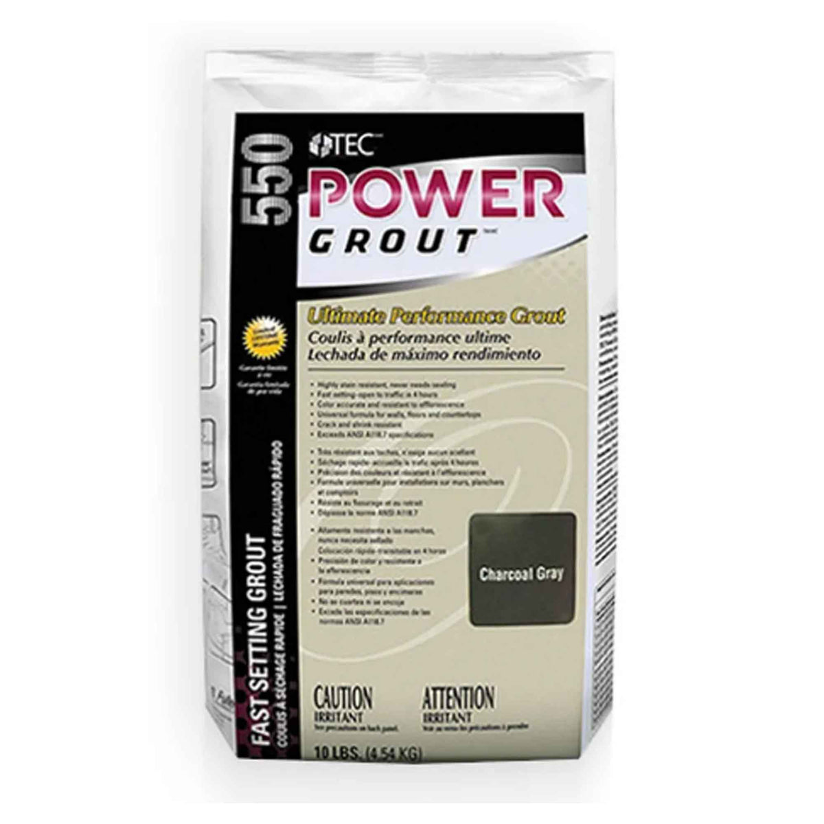 Tec Coulis à performance ultime Power Grout gris brume  #939,10 lb