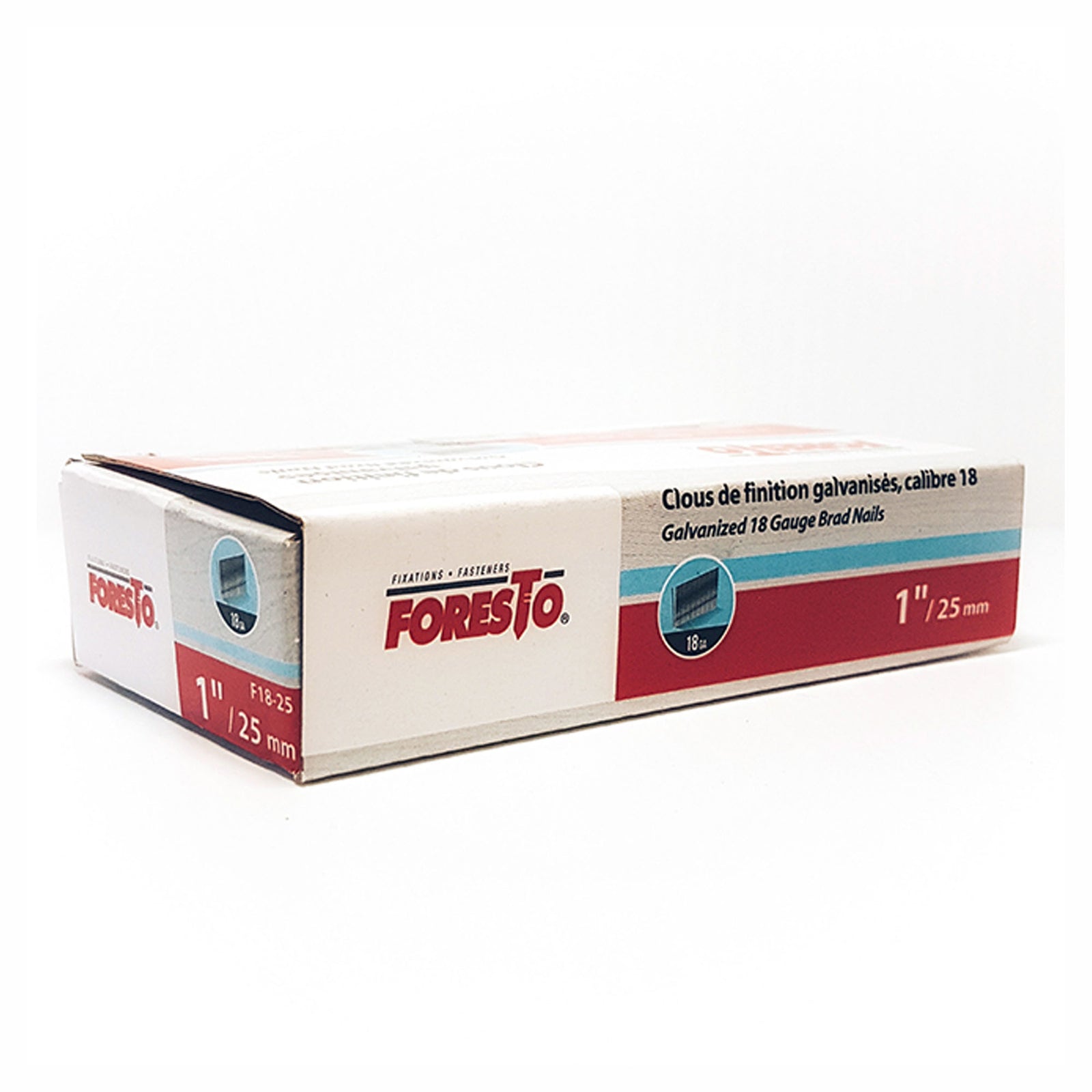 Clou de finition galvanisé, calibre 18, 1-3/4'' (emballage de 5 000)