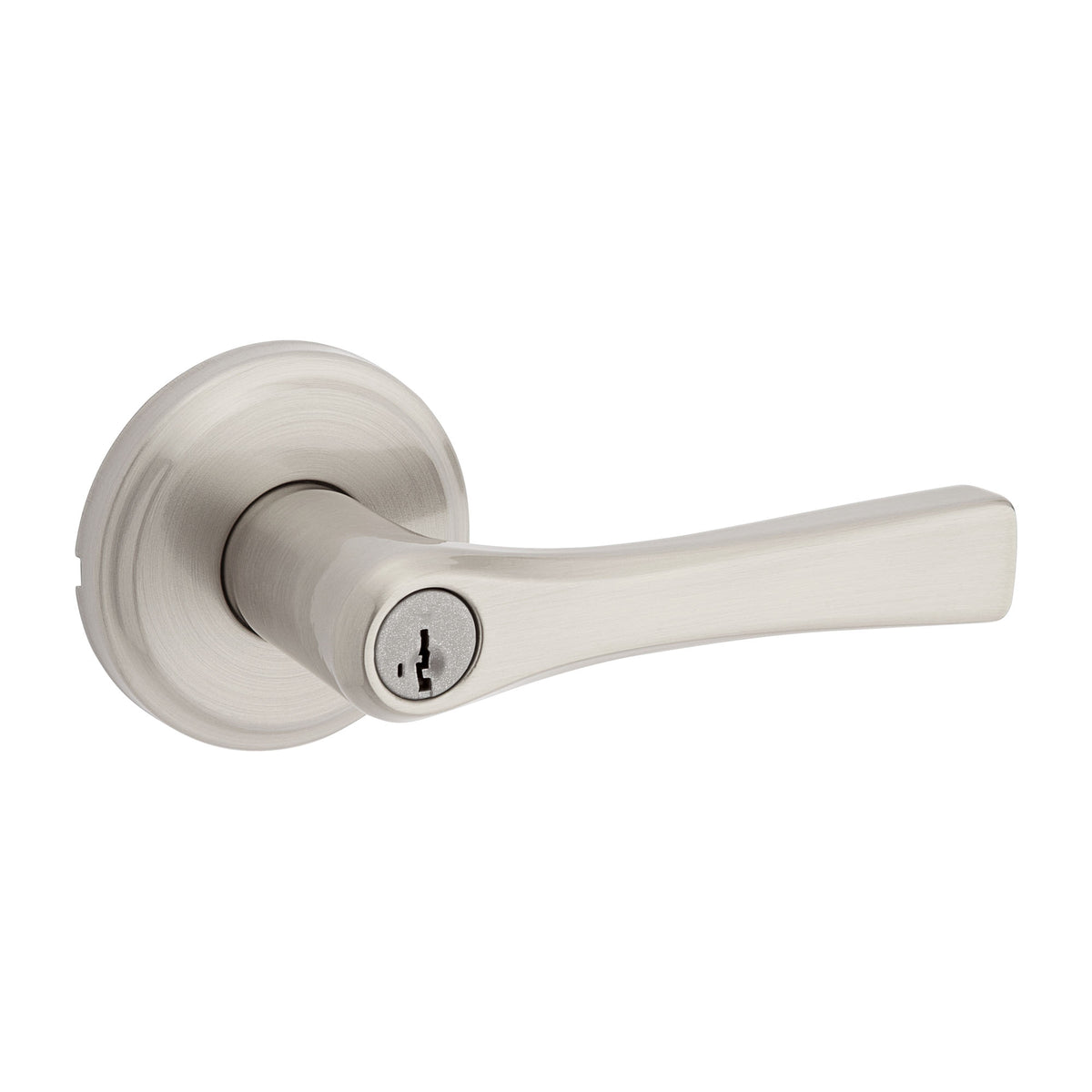 Levier d'entrée Round Katella, nickel satiné