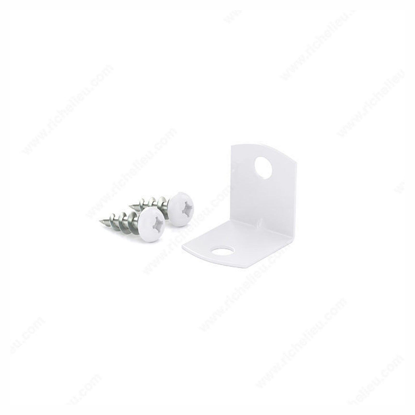 Équerre de coin carré, blanc, 3/4'' x 3/4'' (emballage de 50)