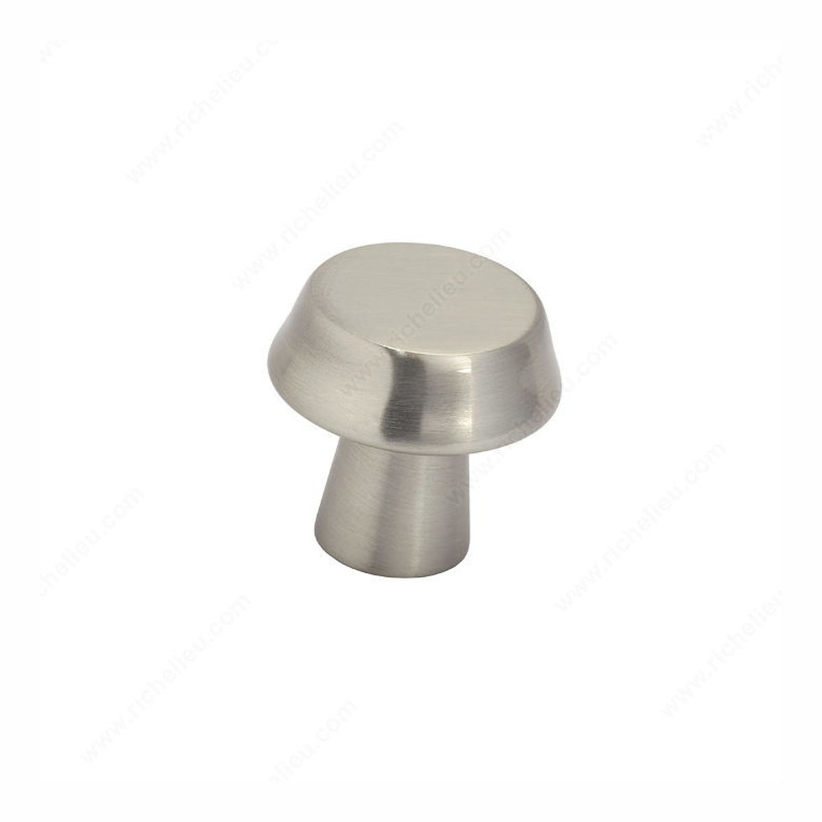 Bouton moderne, transition, nickel brossé, 27 mm