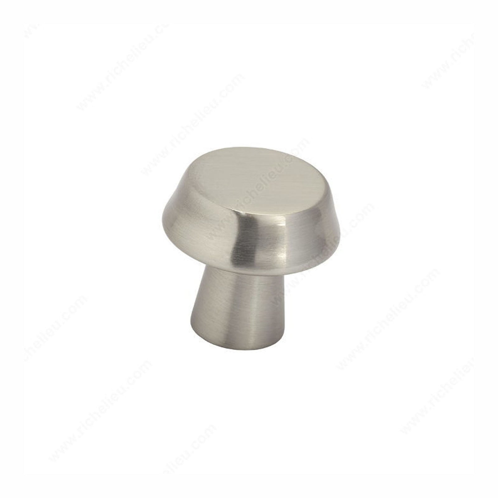 Bouton moderne, transition, nickel brossé, 27 mm