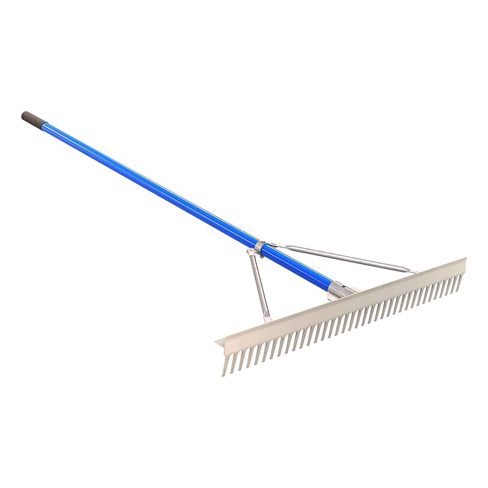 Râteau en aluminium avec manche de 66'', 25 dents