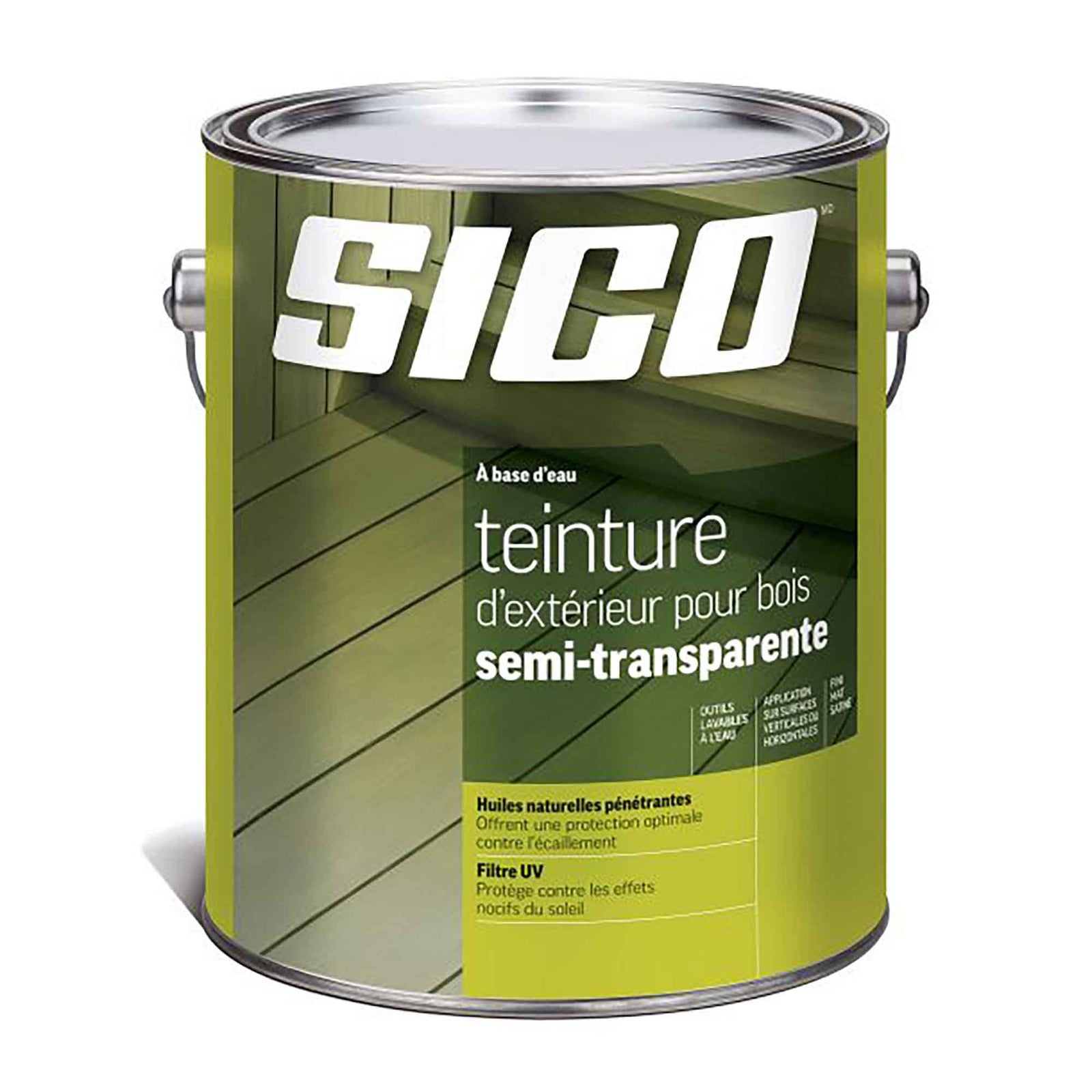 Teinture à l'huile extérieure semi-transparente, Teck, 3,78 litres