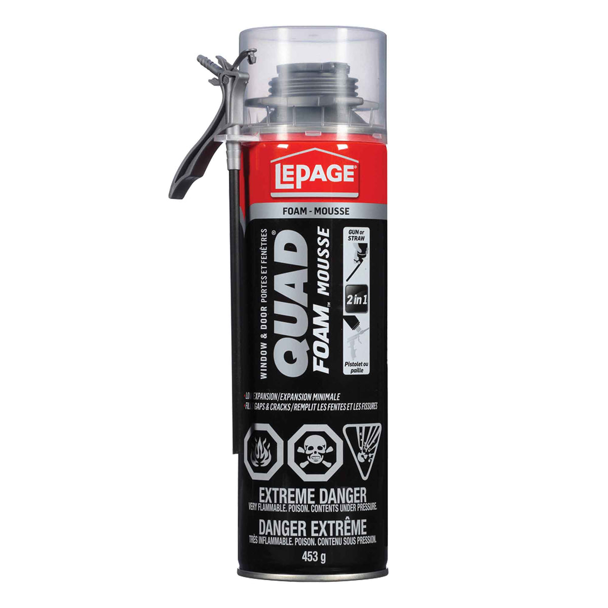 Scellant mousse Quad foam 2 en 1, 453 ml