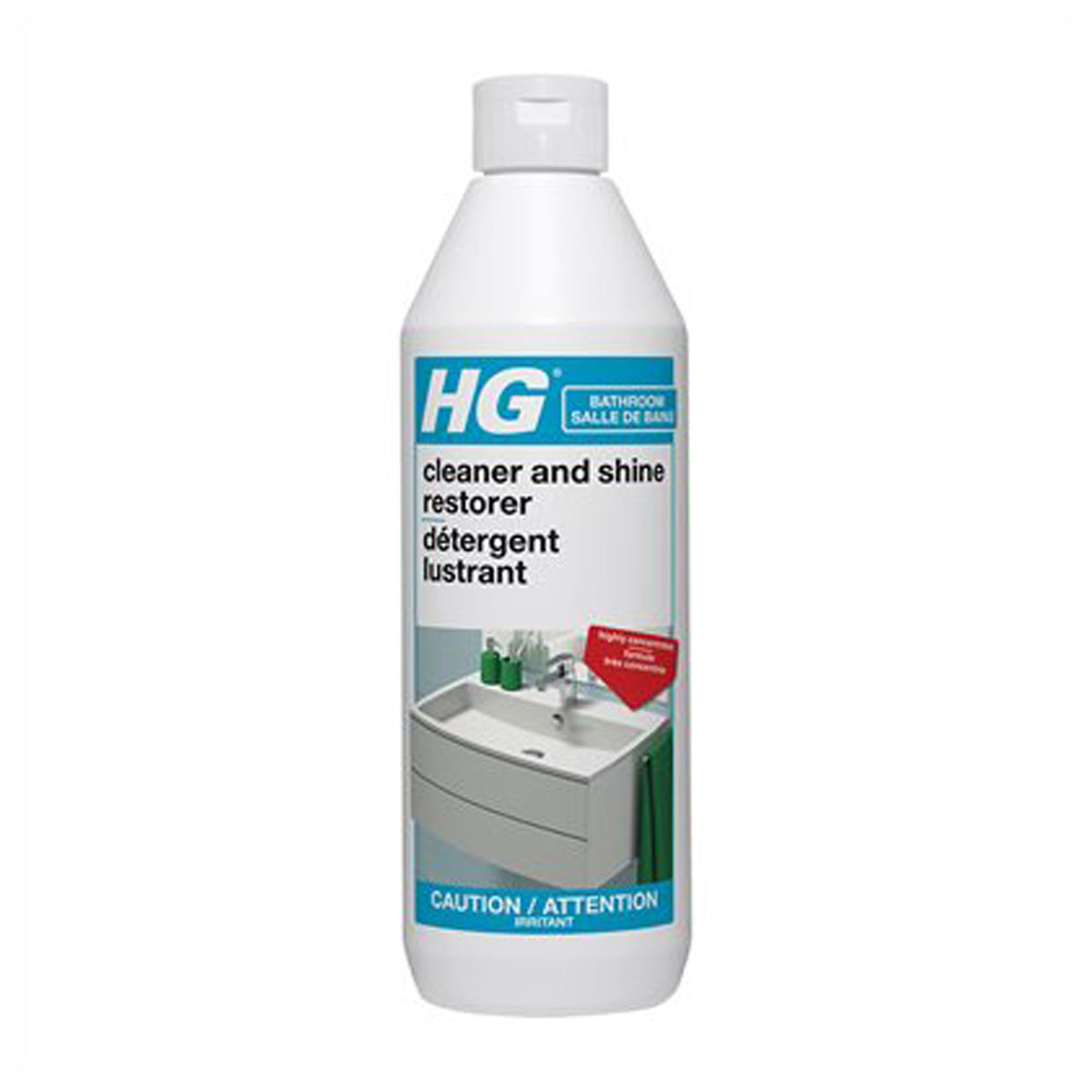 Nettoyant et restaurateur de brillance pour salle de bain, 500 ml