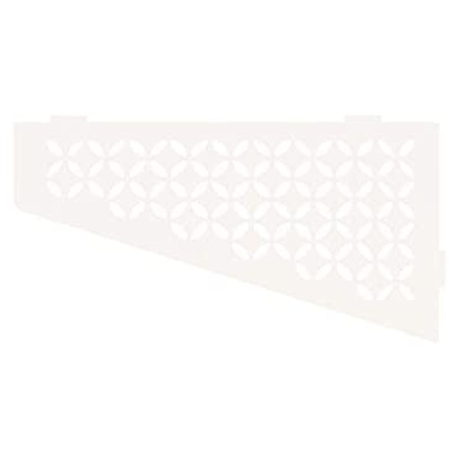 Étagère d’angle triangulaire floral blanc mat