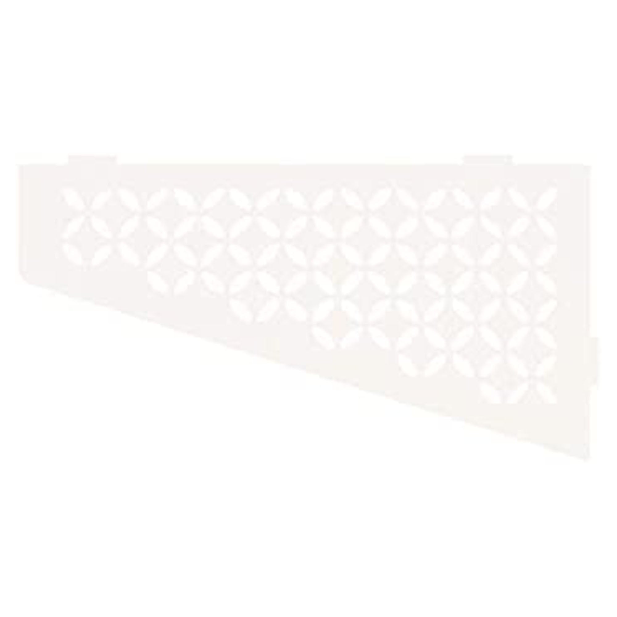 Étagère d’angle triangulaire floral blanc mat