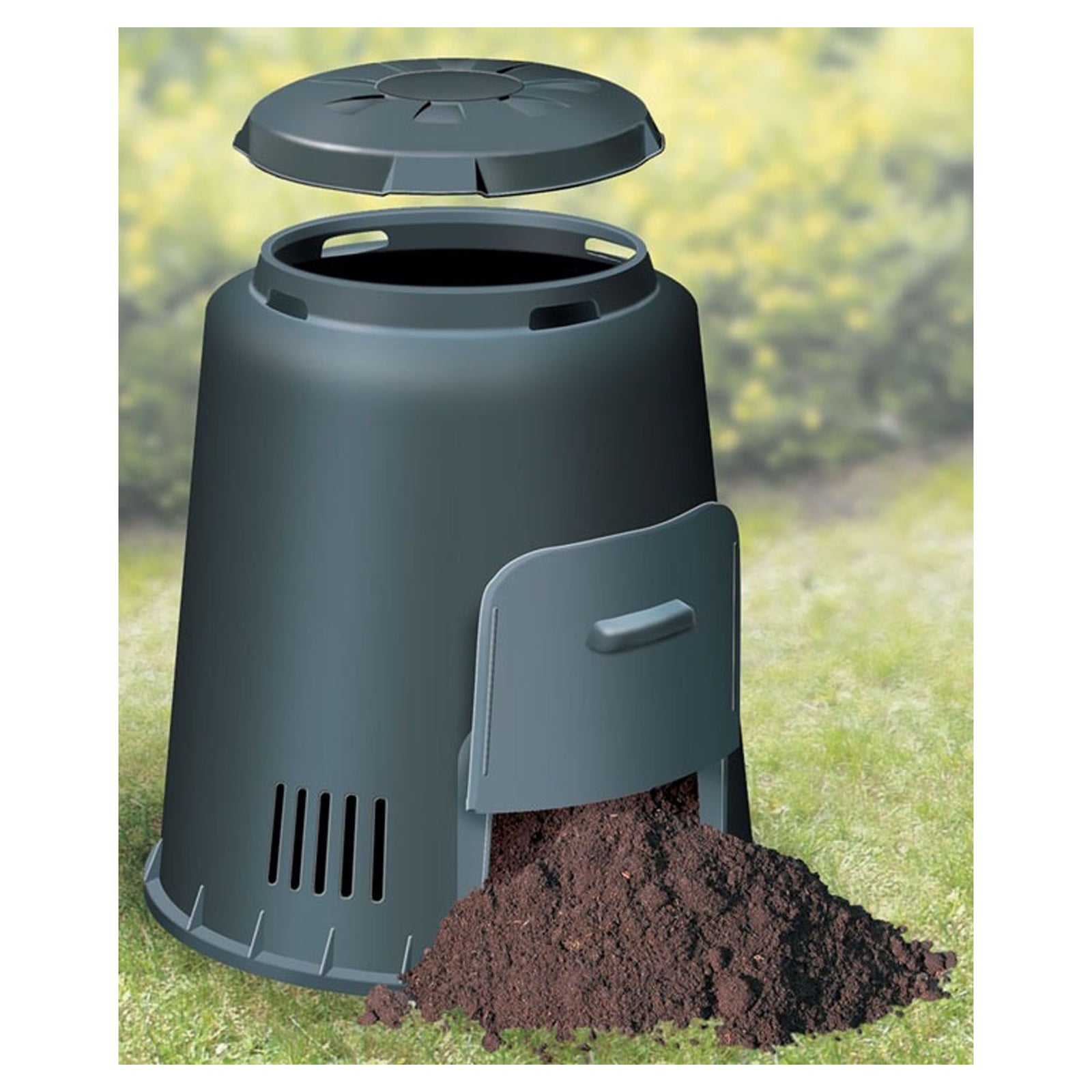 Composteur en plastique, noir, 280 litres