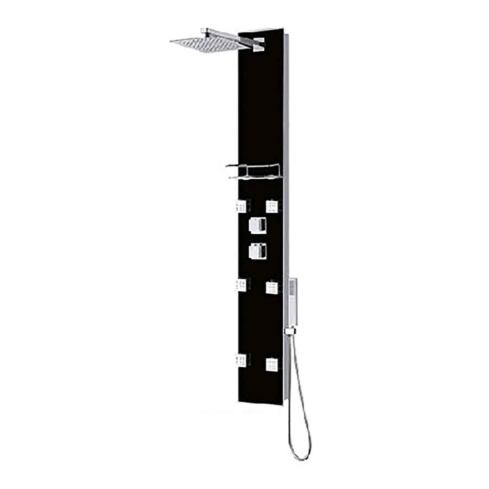 Colonne de douche thermostatique Zara à 6 jets, noir