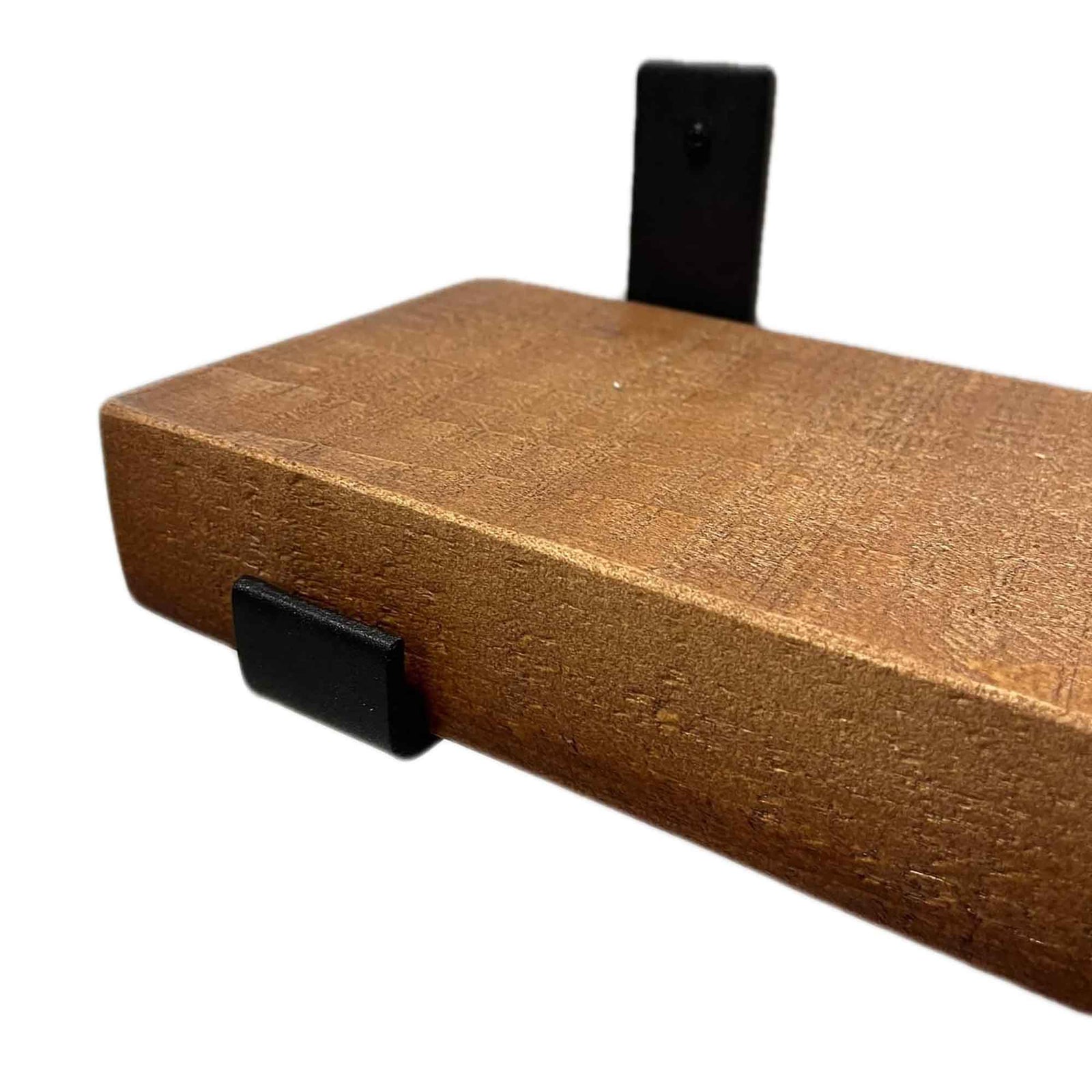 Équerre à tablette en métal noir de style ''J'', 8" 