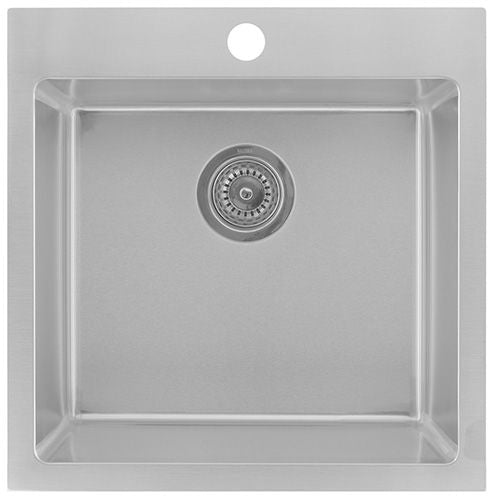 Évier de cuisine simple Zen, 1 trou, acier inoxydable