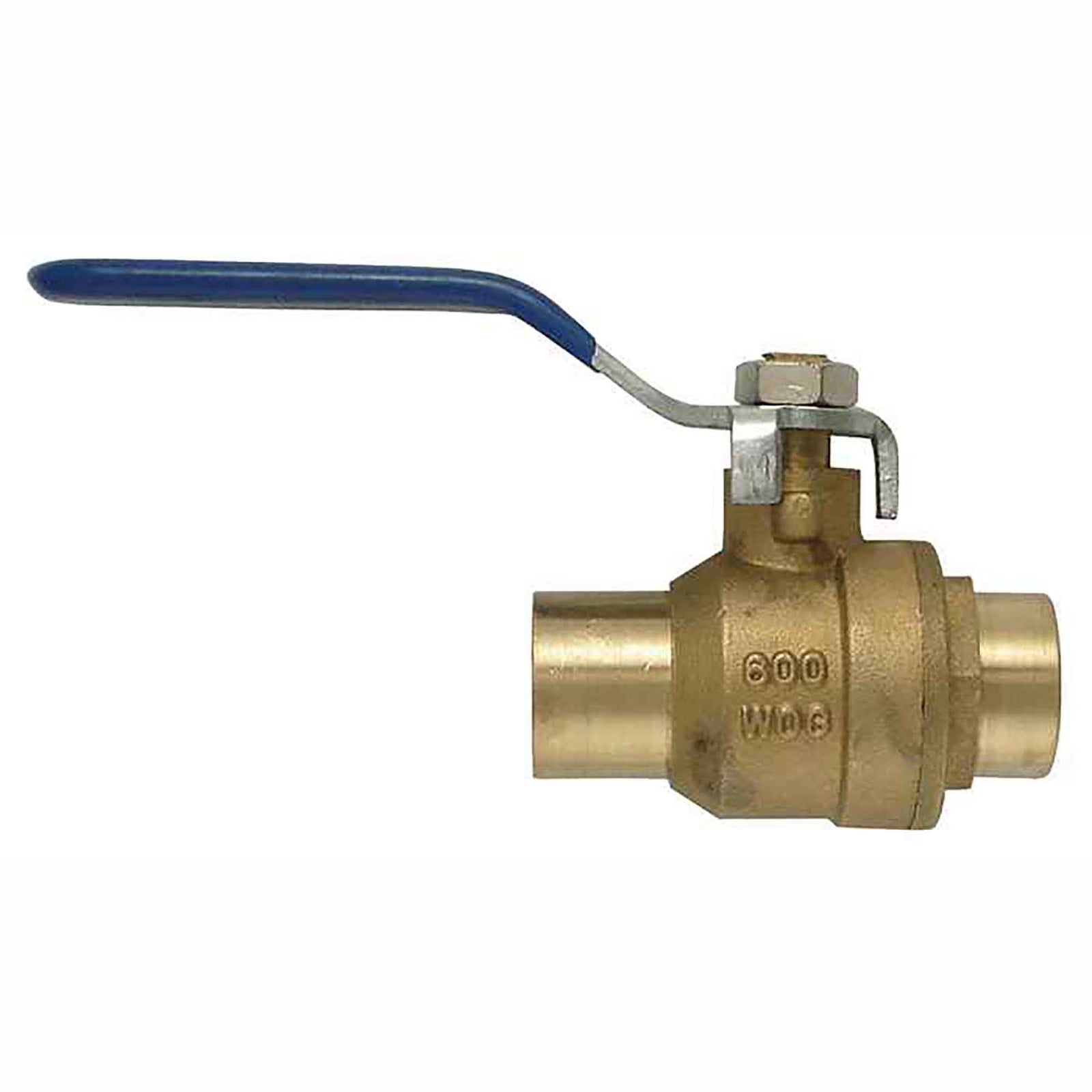 Valve à bille, 1/4 de tour, cuivre, sans drain,  1''