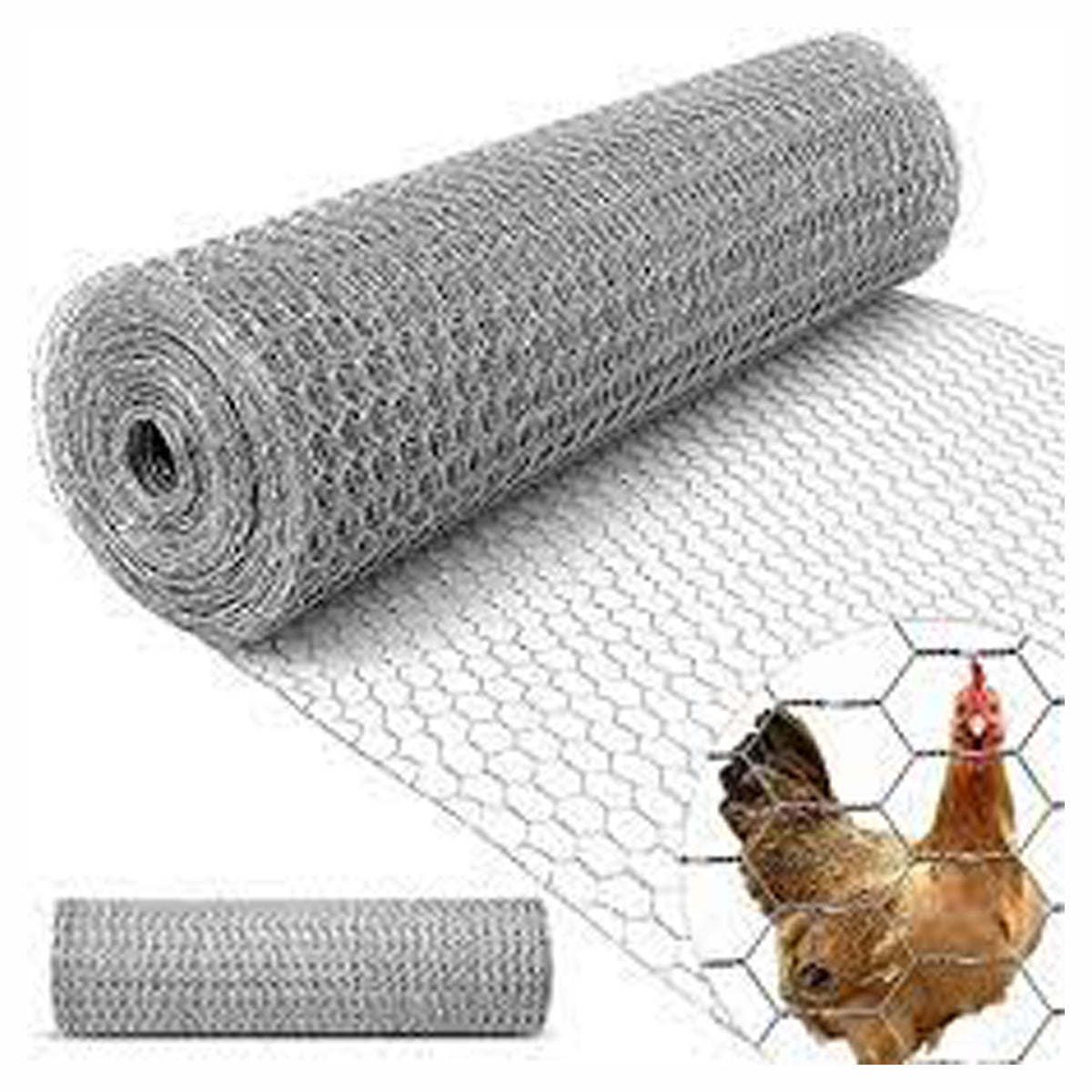 Grillage pour poulet, 22 ga, 1" X 48" X 150'